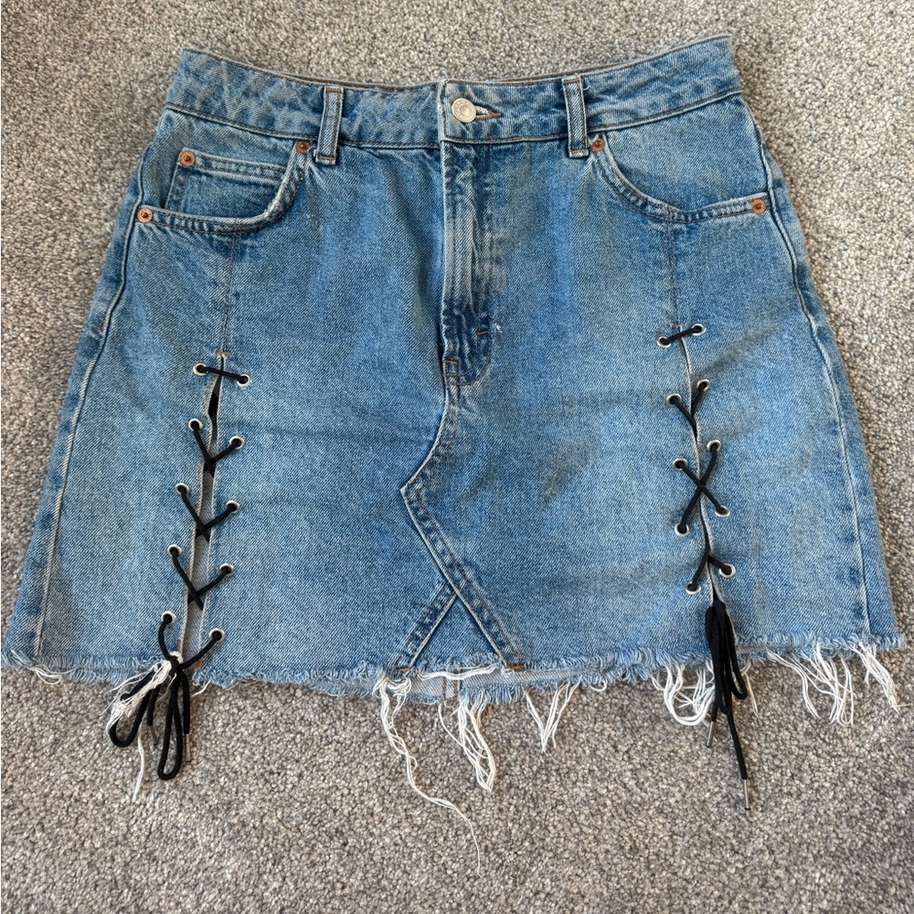 Topshop Moto Denim Skirt – Size 6